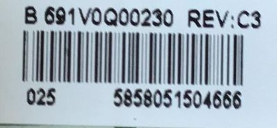 MAIN PARA TV TOSHIBA 4K UHD HDR SMART TV / NUMERO DE PARTE 691V0Q00230 / VTV-L55736 / 631V0Q00230 / PANEL K500WDCRA / DISPLAY CV500U2-T01 / MODELO 50LF621U21 - Imagen 4