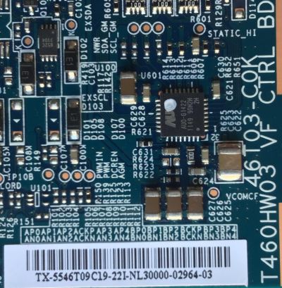 T-CON PARA TV SEIKI / NUMERO DE PARTE 55.46T09.C19 / T460HW03 VF  / 5546T09C19 / 46T03-COK / PANEL T460HW08 V.D / MODELO SE461TS - Imagen 2