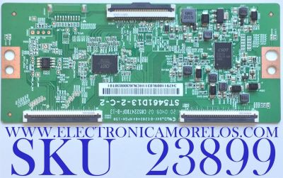 T-CON PARA TV TCL / NUMERO DE PARTE 342911009L0 / ST5461D13-2-C-2 / 34.29110.09L / 342911009L03 / 342911009L0K / PANEL LVU550NDJL CD9W07 V1 / DISPLAY ST5461D12-5 VER.2.2 / MODELOS 55S531 / 55S535