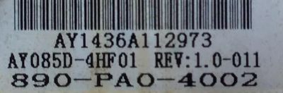 FUENTE DE PODER PARA TV SEIKI / NUMERO DE PARTE 890-PA0-4002 / AY085D-4HF01 / AY1436A112973 / PANEL T395HJ-PE1-DY3 VER.A3 / MODELO SE40FY19T - Imagen 2