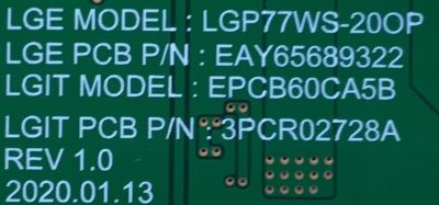 SUB FUENTE DE PODER PARA TV LG 4K UHD HDR SMART TV / NUMERO DE PARTE EAY65689322 / EPCB60CA5B / 65689322 / LGP77WS-20OP / 3PCR02728A / PANEL LE770AQD (EN)(A4) / MODELO OLED77GXPUA / OLED77GXPUA.BUSWLJR - Imagen 3