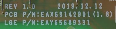FUENTE DE PODER PARA TV LG OLED 4K SMART TV / NUMERO DE PARTE EAY65689331 / 65689331 / EAX69142901 / LGP65WSN-20OP / EAX69142901(1.8) / LGP65WSN-200P / E247691 / PANEL AC650AQL / AC650AQL WNA1_RS / MODELO OLED65GXPUA / OLED65GXPUA.DUSQLJR - Imagen 3