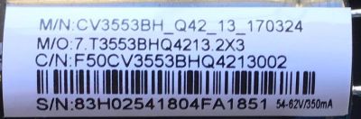 MAIN FUENTE JENSEN / NUMERO DE PARTE LTE32510 / CV3553BH-Q42 / CV3553BH_Q42_13_170324 / 7.T3553BHQ4213.2X3 / F50CV3553BHQ4213002 / 83H02541804FA1851 / PANEL ST3151A05-8 VER.2.8 / MODELO JE3217 / ESTA TARJETA ES CHINA / ENTRAR A DESCRIPCIÓN DEL PRODUCTO - Imagen 4