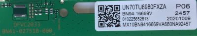 MAIN PARA TV SAMSUNG 4K·UHD·HDR / NUMERO DE PARTE BN94-16669V / BN41-02751B / BN97-17980W / BN97-18562A / BN96-53975A / BN9416669V / PANEL CY-BT070HGSV2H / DISPLAY JE695R3HD7K / BN96-51823A / MODELO UN70TU6980 / UN70TU6980FXZA / UN70TU6980FXZA UB02 - Imagen 3