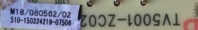FUENTE DE PÓDER PARA TV HAIER / NUMERO DE PARTE  510-150324219 / TV5001-ZC02 / M18/G60562/02 / 1POF247785 / PANEL V500HJ1-PE8 / MODELO 50E3500 - Imagen 2