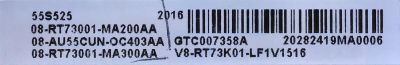 MAIN PARA SMART TV TCL (ROKU) 4K UHD DOLBY VISION HDR RESOLUCION (3840 x 2160) / NUMERO DE PARTE  08-RT73001-MA200AA / 40-RT73H1-MAA2HG / 08-AU55CUN-OC403AA / 08-RT73001-MA300AA  / V8-RT73K01-LFV1516 / GTC007358A / PANEL LVU55ONEBL AD9W13 / MODELO 55S525 - Imagen 3
