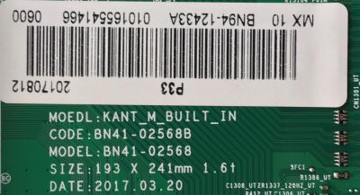 MAIN PARA SMART TV SAMSUNG 4K UHD / NUMERO DE PARTE BN94-12433A / BN41-02568B / BN97-13470A / MODELOS UN55MU6300FXZA FA01 / UN55MU6300FXZA FF05 - Imagen 3