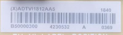 FUENTE DE PODER PARA TV VIZIO / NUMERO DE PARTE  ADTVI1812AA5 / 715G9165-P02-001-003M / (X)ADTVI1812AA5 / PANEL TPT500B5-U1T01D REV:S01K / MODELO D50-F1 LTQHWRMU - Imagen 2