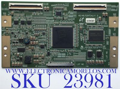 T-CON PARA TV SAMSUNG / NUMERO DE PARTE  LJ94-01707H / 40/46/52HTC4LV1.0 / 01707H / PANEL LTA400HT-LH1 / MODELOS LE40M86BDX/XEU / LE40M87BDX/XEU / LNT4065FX/XAA / LNT4066FX/XAA