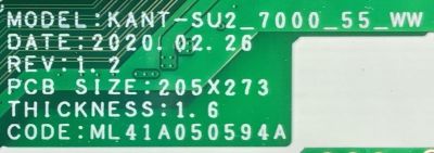 MAIN FUENTE (COMBO) PARA TV SAMSUNG 4K·UHD·HDR / NUMERO DE PARTE BN96-51369A / ML41A050594A / BN9651369A / KANT-SU2_7000_55_WW / VT50UH160 / T500QVN04.0 / MODELOS UN50TU700DFXZA AB03 / UN50TU7000FXZA AB03 / UN50TU7000FXZX AB03 / UN50TU7000FXZC AB03 - Imagen 3