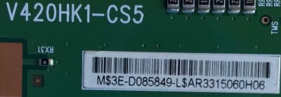 T-CON PARA TV PANASONIC / NUMERO DE PARTE 3E-D085849 / V420HK1-CS5 / PANEL V580HK1-LS6 REV.C2 / MODELO TC-58LE64 - Imagen 2