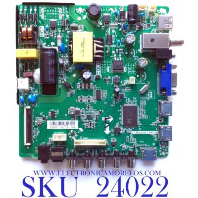 MAIN FUENTE PARA TV ELEMENT / NUMERO DE PARTE  H17030499 / TP.MS3393T.PB758 / 3200301758 / 22002A0121ST-V5 / H17030499-0A06988 / PANEL HV320WHB-N81 / MODELO ELEFW328