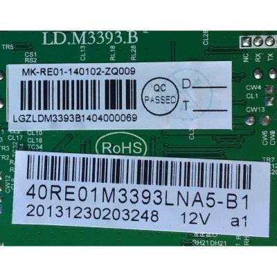 MAIN PARA TV RCA / NUMERO DE PARTE  40RE01M3393LNA5-B1 / LD.M3393.B / 20131230203248 / MK-RE01-140102-ZQ009 / PANEL LSC400HM06 / MODELO LED40C45RQ - Imagen 2
