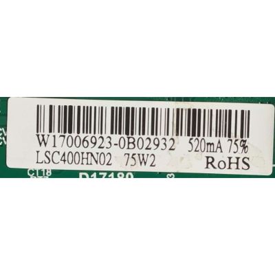 MAIN FUENTE PARA TV ELEMENT / NUMERO DE PARTE 20170710 / TP.MS3553.PB801 / LSC400HN02 / 20170710 / PANEL MD4012YTSF / DISPLAY LSC400HN02-003 / MODELO ELFW4017BF LE-40GAM-B4 - Imagen 2
