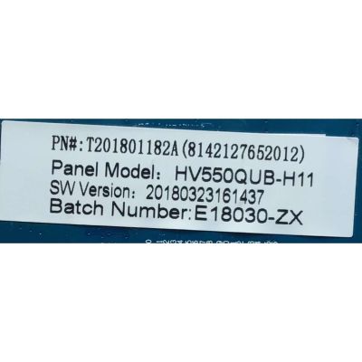 MAIN FUENTE PARA TV ELEMENT / NUMERO DE PARTE  8142127652013 / CV6586H-A50 / 8142127652012 / T20181182A / 7.D6586HA50110.4A3  / 82K02291803FA0122 / 20180323161437 / E18031-ZX / PANEL CN550CN7211 / MODELO E4SFT5517 - Imagen 2