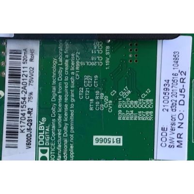 MAIN FUENTE PARA TV ELEMENT / NUMERO DE PARTE K17041554 / TP.MS3393.PB801 / K17041554-2A01211 / 21005934 / PANEL MD5009YTIF / MODELO ELFW5017 - Imagen 2