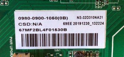 MAIN FUENTE (COMBO) PARA TV INSIGNIA / NUMERO DE PARTE 0980-0900-1050 / TP.MS3553W.PB765 / 69EE 20191230_132224 / ST3151A07-2 / H20031006 / 0980-0900-1050(0B) / 67MF2BL4F / PANEL ST3151A07-2 / MODELO NS-32D310NA21 - Imagen 4