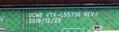 MAIN PARA TV TOSHIBA / NUMERO DE PARTE 631V0Q00250 / VTV-L55736 / 691V0G00250 / VTV-L55736 REV:1 / UCI4 VTV-L55731 REV:1 / PANEL T500QVN03.7 / MODELOS 50LF621U21 / 50LF621U19 / 50LF621U19 REV.D / 50LF621U19 REV.C - Imagen 3