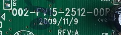 MAIN PARA TV COBY / NUMERO DE PARTE 002-FV15-2512-00P / 8529.90.06.00 / 100514466 / PANEL V216B1-L02 REV.C1 / LTA216AT01 / MODELO TFTV2225 - Imagen 2