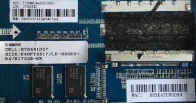 MAIN PARA TV ELEMENT / NUMERO DE PARTE E17228-KK / CV6488H-A / 21006232 / 7.D6488HA2000.0000 / 78H1117 / PANEL ST5461D07-1 / MODELO E4SFT5517 J7M0M - Imagen 2