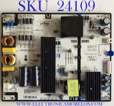 FUENTE DE PODER PARA TV ELEMENT / NUMERO DE PARTE CH3105D-1MF530 / G18120743 / G18120743-0H06180 / E347210 / CQC0SP169 / CH3105D-1MF 530 / PANEL C500F18-E61-P / MODELOS E2S5018 / E2SW5018 P8Q0H