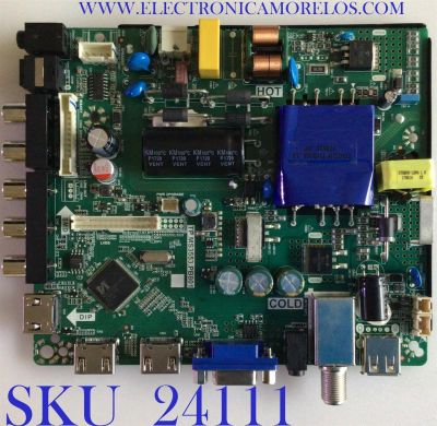 MAIN FUENTE (COMBO) PARA TV ELEMENT / NUMERO DE PARTE 21006149 / TP.MS3553.PB801 / W17080874 / T550HVN08.1 / E17212-2-KK / PANEL MD5533YTAF / MODELO ELEFW5517 H7A9M