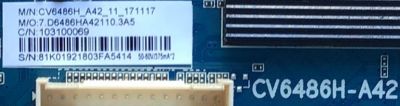MAIN FUENTE (COMBO) PARA TV ELEMENT / NUMERO DE PARTE 103100069 / CV6486H-A42 / E18032-SY / CV6486H_A42_11_171117 / 7.D6486HA42110.3A5 / 81K0192 / 378538066 / PANEL T500-TGF-DLED / DISPLAY V500HJ4-Q01 REV.C2 / V500HJ1-PE8 REV.C7 / MODELO E2SW5018 C8C9M6B - Imagen 5