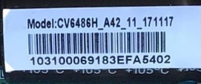MAIN FUENTE (COMBO) PARA TV ELEMENT / NUMERO DE PARTE 103100069 / CV6486H-A42 / E18032-SY / CV6486H_A42_11_171117 / 7.D6486HA42110.3A5 / 81K0192 / 378538066 / PANEL T500-TGF-DLED / DISPLAY V500HJ4-Q01 REV.C2 / V500HJ1-PE8 REV.C7 / MODELO E2SW5018 C8C9M6B - Imagen 4