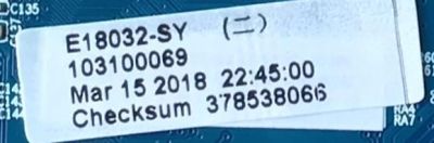 MAIN FUENTE (COMBO) PARA TV ELEMENT / NUMERO DE PARTE 103100069 / CV6486H-A42 / E18032-SY / CV6486H_A42_11_171117 / 7.D6486HA42110.3A5 / 81K0192 / 378538066 / PANEL T500-TGF-DLED / DISPLAY V500HJ4-Q01 REV.C2 / V500HJ1-PE8 REV.C7 / MODELO E2SW5018 C8C9M6B - Imagen 2