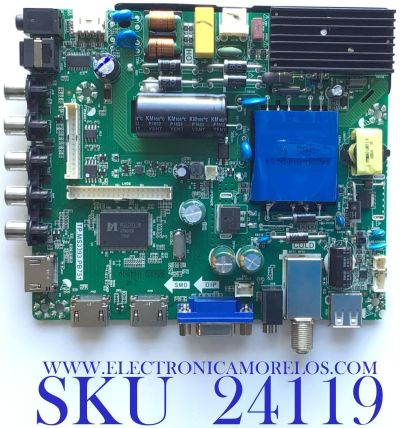 MAIN FUENTE PARA TV ELEMENT / NUMERO DE PARTE  K17031040 / TP.MS3393.PB751 / K17031040-1A00542 / E17054-2-SY / 20170331_155839 / PANEL T400-V35-DLED / MODELO ELFW4017