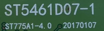 T-CON PARA TV ELEMENT / NUMERO DE PARTE ST5461D07-1 / 1708CSAF01 / ST5461D07-1. / ST775A1-4. 0 / ST775A1-4 / 02650100010002 / PANEL MD5541YTCF / MODELO ELEFW5517 J7M0M - Imagen 3