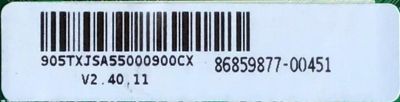 MAIN PARA TV VIZIO / NUMERO DE PARTE 905TXJSA550009 / 715GA475-M0B-B00-005G / TXJSA550009 / PANEL TPT550F2-PU2L03.Q REV:S03M / MODELOS V555-G1 LTCDYIL / V555-G1 LTCDYILV - Imagen 2