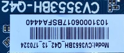 MAIN FUENTE PARA TV ELEMENT / NUMERO DE PARTE  103100060 / CV3553BH-Q42 / CV3553BH_Q42_13_170324 / 7.D3553BHQ4213.3C3 / 7BH13781711 / E17252-SY / PANEL T500-V35-DLED / DISPLAY V500HJ1-PE8 REV.C7 / MODELO ELFW5017 - Imagen 4