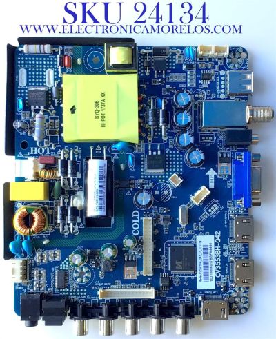 MAIN FUENTE PARA TV ELEMENT / NUMERO DE PARTE  103100060 / CV3553BH-Q42 / CV3553BH_Q42_13_170324 / 7.D3553BHQ4213.3C3 / 7BH13781711 / E17252-SY / PANEL T500-V35-DLED / DISPLAY V500HJ1-PE8 REV.C7 / MODELO ELFW5017