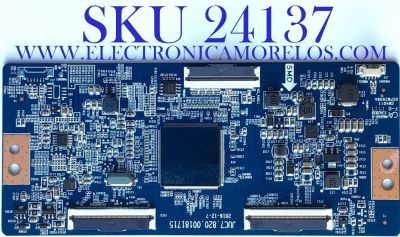 T-CON PARA TV ELEMENT / NUMERO DE PARTE 998H7PT / JUC7.820.00181715 / 0SPM2608A/ GW4011/ E342828 / GW40110SPM2608A / PANEL C500U17-E61-A(G11) / MODELO E4SW5017RKU