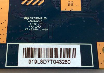 T-CON PARA TV ELEMENT / NUMERO DE PARTE 919L8D7T / JUC7.820.00223012 / PANEL C500F18-E61-P / MODELO E2S5018 - Imagen 3