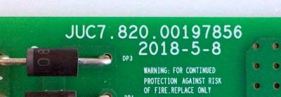 FUENTE DE PODER PARA TV ELEMENT / NUMERO DE PARTE 999C8DPP / JUC7.820.00197856 / KB-6160 / PANEL C400F18-E1-C / MODELO E2SW3918 A9C0H - Imagen 2