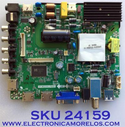 MAIN FUENTE PARA TV ELEMENT / NUMERO DE PARTE K17041498 / TP.MS3393.PB801 / K17041498-0A01096 / E17098-SY / 06NC6 / 20170427_142355 / PANEL T500-V35-DLED / MODELO ELFW5017 E7A4M