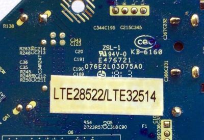 MAIN PARA TV ELEMENT / NUMERO DE PARTE F50CV3553BHC10001 / CV3553BH-C / 7.T3553BHC1000.0A0 / 83H02581804DA0467 / LTE28522 / LTE32514 / PANEL MD5004YTIF / MODELO ELFW5017 - Imagen 3