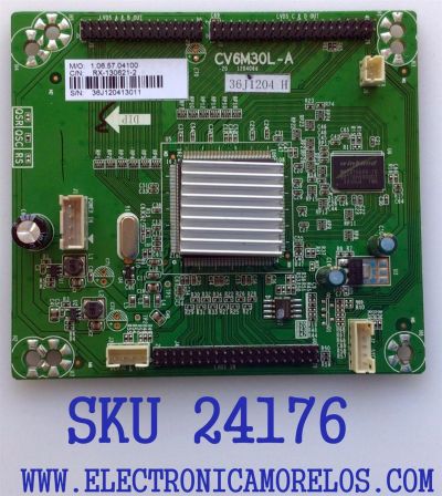 TARJETA INTERFACE PARA TV ELEMENT / NUMERO DE PARTE  RX-130621-2 / CV6M30L-A / 1.06.57.04100 / 36J120413011 / 36J120413011 / PANEL LSC400HF03-W01 / MODELO ELEFT406