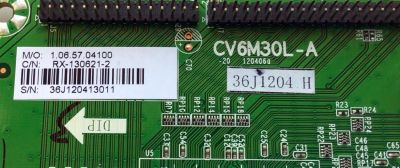 TARJETA INTERFACE PARA TV ELEMENT / NUMERO DE PARTE  RX-130621-2 / CV6M30L-A / 1.06.57.04100 / 36J120413011 / 36J120413011 / PANEL LSC400HF03-W01 / MODELO ELEFT406 - Imagen 2