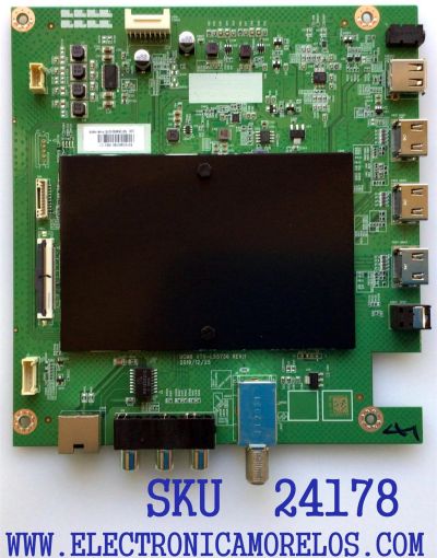 MAIN PARA TV TOSHIBA / NUMERO DE PARTE 631V0Q001B0 / VTV-L55736 / 691V0Q001B0 REV:C1 / 7160248-5 / VTV-L55736 REV:1 / PANEL K430WDCRA-UF300A5 / MODELO 43LF621U21