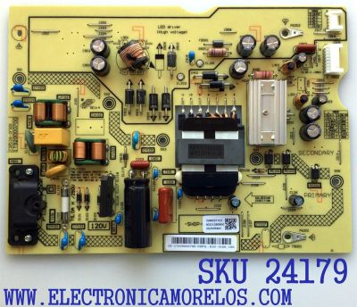 FUENTE DE PODER PARA TV TOSHIBA / NUMERO DE PARTE 1T920000700-DSPIL / 1T920000700 / 3BS0468904GP / 202005881 / 01-1T920000700-DSPIL-K20-4166-100 / 20W027101 / 9OC1260600 / PANEL K430WDCRA-UF300A5 / MODELO 43LF621U21 / PN43951-22U