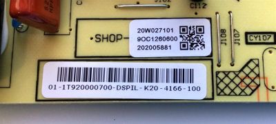 FUENTE DE PODER PARA TV TOSHIBA / NUMERO DE PARTE 1T920000700-DSPIL / 1T920000700 / 3BS0468904GP / 202005881 / 01-1T920000700-DSPIL-K20-4166-100 / 20W027101 / 9OC1260600 / PANEL K430WDCRA-UF300A5 / MODELO 43LF621U21 / PN43951-22U - Imagen 3