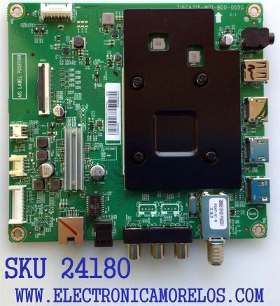 MAIN PARA TV INSIGNIA / NUMERO DE PARTE XKCB02K060 / 715GA715-M01-B00-005G / KSA550007 / 5046455M1534 / PANEL TPT550U1-QVN05.U REV:S57B1BC / DISPLAYT550QVN05.7 / MODELO NS-55DF710NA21