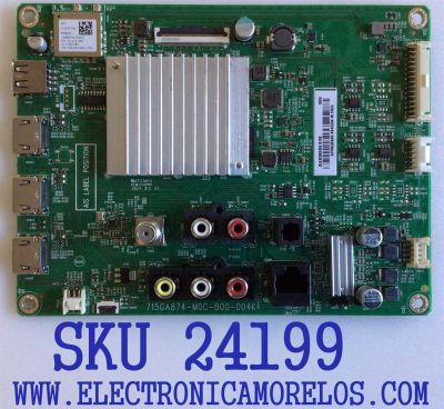 MAIN PARA TV VIZIO 4K HDR SMART TV / NUMERO DE PARTE XKCB02K041 / 756TXKCB02K041 / 715GA874-M0C-B00-004G / 715GA874-M0C-B00-004K / PANEL TPT430B5-GT013.H REV:S1G / MODELOS V435-H11 / V435-H11 LTM5ZG / V435-H1 / V435-H1 LTM5ZG / V435-H1 LTN5ZG