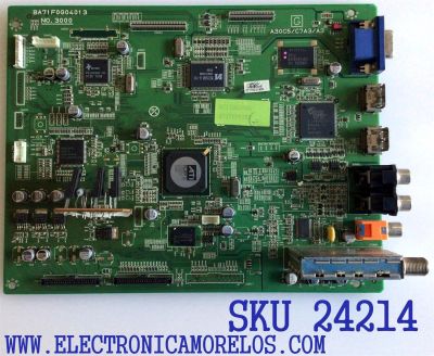 MAIN PARA TV SYLVANIA / NUMERO DE PARTE A71F9UH / BA71F0G04013 / PL1718-8 / 071106PD9A / PANEL UF320XH / MODELO LC320SS8A