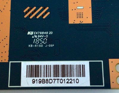 T-CON PARA TV ELEMENT / NUMERO DE PARTE  919B8D / JUC7.820.0223012 / PANEL C500F18-E61-P / MODELO E2SW5018 - Imagen 2