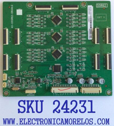 LED DRIVER PARA TV TCL / NUMERO DE PARTE 08-D55R620-DR200AB / 40-055R62-DRA4LG / JS20191016B228LD / V8-RT73K06-LC1V003(FFF3) / 55R62 / PANEL LVU550NDBL / MODELO 55R625