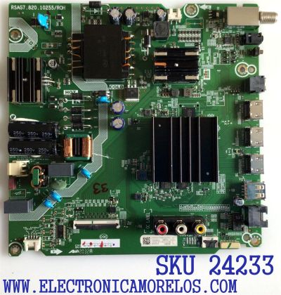 MAIN FUENTE PARA TV HISENSE / NUMERO DE PARTE 273373 / RSAG7.820.10255/ROH / 273374 / HU50A6109FUWR / 273373A / 273374A / PANEL´S HD500X1U92-T0L3\S0\GM\CKD3A\ROH / HD500X1U92-T0L3\S0\GM\ROH / DISPLAY CV500U2-L01 REV:01 / MODELO 50R6090G5 / 50R6E3